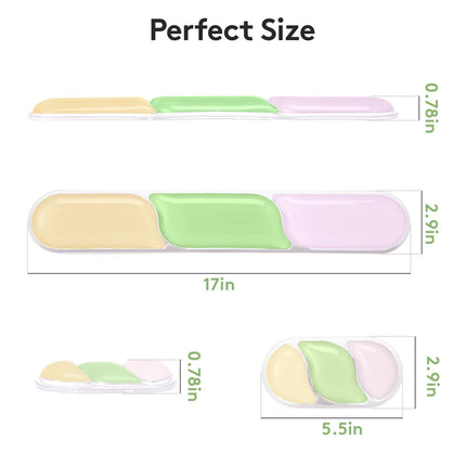 Ergonomic Gel Wrist Rest Set – Keyboard and Mouse Support Pad with Soft Cushioning for Office, Work, Gaming, and Study – Anti-Slip Base, Comfortable Design (Pink-Green-Orange).