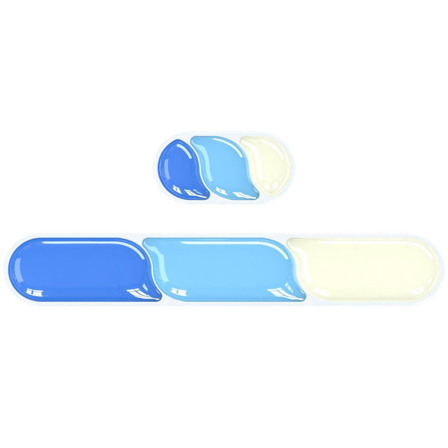 Ergonomic Gel Wrist Rest Set – Keyboard and Mouse Support Pad with Soft Cushioning for Office, Work, Gaming, and Study – Anti-Slip Base, Comfortable Design (Blue).
