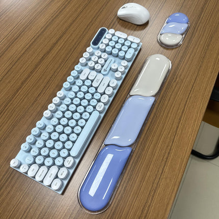 Ergonomic Gel Wrist Rest Set – Keyboard and Mouse Support Pad with Soft Cushioning for Office, Work, Gaming, and Study – Anti-Slip Base, Comfortable Design (Blue).