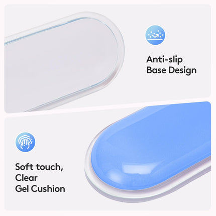Ergonomic Gel Wrist Rest Set – Keyboard and Mouse Support Pad with Soft Cushioning for Office, Work, Gaming, and Study – Anti-Slip Base, Comfortable Design (Blue).