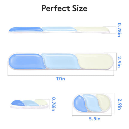 Ergonomic Gel Wrist Rest Set – Keyboard and Mouse Support Pad with Soft Cushioning for Office, Work, Gaming, and Study – Anti-Slip Base, Comfortable Design (Blue).