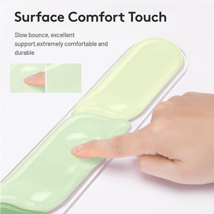 Ergonomic Gel Wrist Rest Set – Keyboard and Mouse Support Pad with Soft Cushioning for Office, Work, Gaming, and Study – Anti-Slip Base, Comfortable Design (Green).