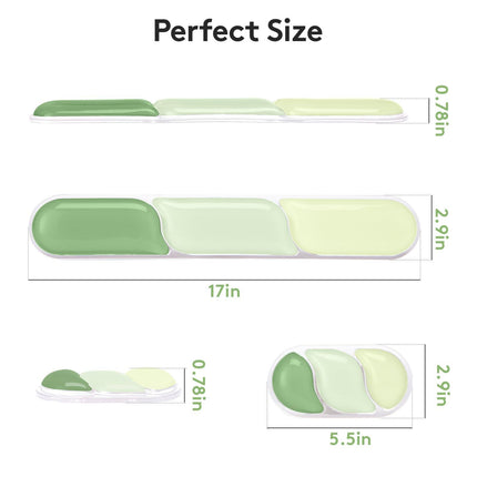 Ergonomic Gel Wrist Rest Set – Keyboard and Mouse Support Pad with Soft Cushioning for Office, Work, Gaming, and Study – Anti-Slip Base, Comfortable Design (Green).