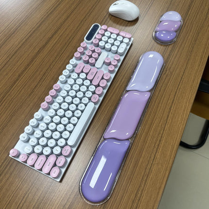 Ergonomic Gel Wrist Rest Set – Keyboard and Mouse Support Pad with Soft Cushioning for Office, Work, Gaming, and Study – Anti-Slip Base, Comfortable Design (Purple).