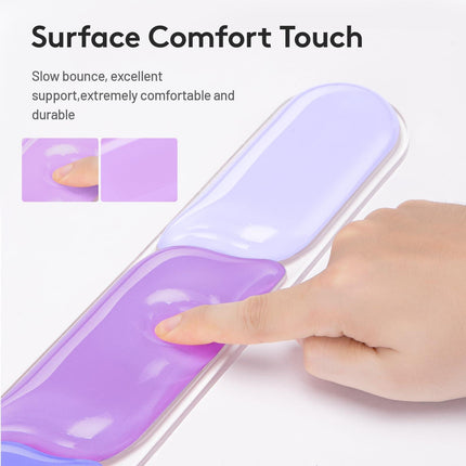 Ergonomic Gel Wrist Rest Set – Keyboard and Mouse Support Pad with Soft Cushioning for Office, Work, Gaming, and Study – Anti-Slip Base, Comfortable Design (Purple).