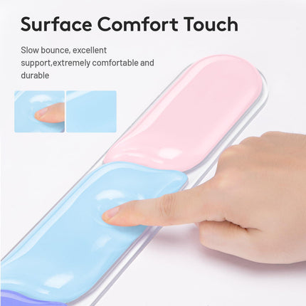 Ergonomic Gel Wrist Rest Set – Keyboard and Mouse Support Pad with Soft Cushioning for Office, Work, Gaming, and Study – Anti-Slip Base, Comfortable Design (Purple-Blue-Pink).