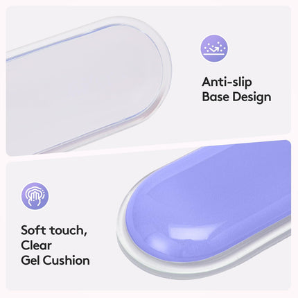 Ergonomic Gel Wrist Rest Set – Keyboard and Mouse Support Pad with Soft Cushioning for Office, Work, Gaming, and Study – Anti-Slip Base, Comfortable Design (Purple-Blue-Pink).