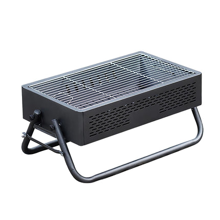 Portable Charcoal Grill with Foldable Legs & Stainless Steel Grate – Compact Outdoor BBQ for Camping, Picnics & Backyard Gatherings (Gray).