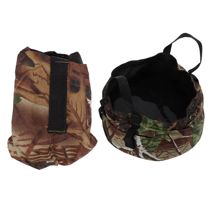 Collapsible Outdoor Bucket with Handles – Foldable Water Container for Camping, Fishing, Travel & Washing, Durable Waterproof Polyester Basin (Camouflage).