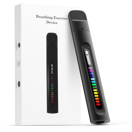Portable Smart Breathing Trainer – Rechargeable Respiratory Exercise Device with LED Progress Bar | Boost Lung Capacity & Endurance for Athletes, Runners & Fitness Enthusiasts.