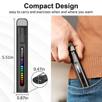 Portable Smart Breathing Trainer – Rechargeable Respiratory Exercise Device with LED Progress Bar | Boost Lung Capacity & Endurance for Athletes, Runners & Fitness Enthusiasts.