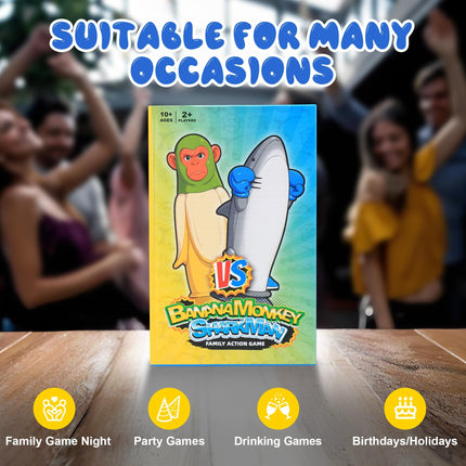Banana Monkey vs Sharkman Flip Game – Fun Toss & Flip Challenge for Family, Party & Group Play | Other Action Games Available In-Store.