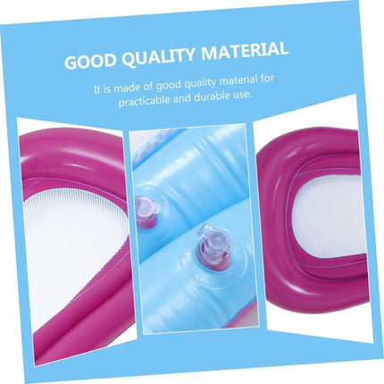 Inflatable Red Floating Bed: Portable Foldable Swimming Mat for Pool Lounging, Water Fun & Beach Relaxation.