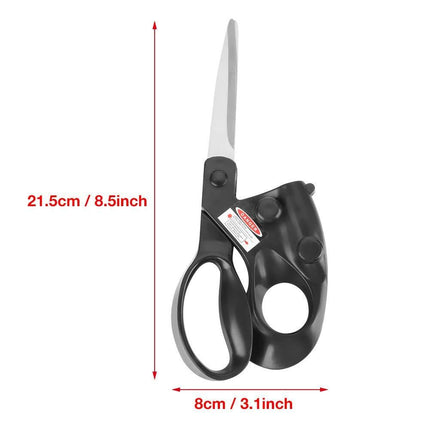 Professional Laser Guided Sewing Scissors for Home Craft Wrapping Gift Fabric Sewing Cut Straight Fast for Fabric Paper Crafts | Upgraded Ergonomic Handle (Black).