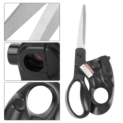 Professional Laser Guided Sewing Scissors for Home Craft Wrapping Gift Fabric Sewing Cut Straight Fast for Fabric Paper Crafts | Upgraded Ergonomic Handle (Black).