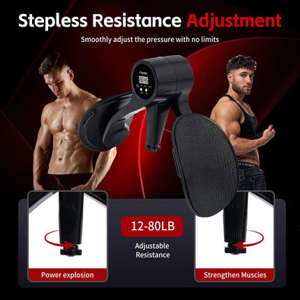 Smart Thigh Trainer with LED Display – 12-80lb Adjustable Resistance, 360° Rotation Kegel Exercise Equipment for Men & Women (Black) | Other Colors Available in Store.