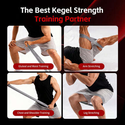Smart Thigh Trainer with LED Display – 12-80lb Adjustable Resistance, 360° Rotation Kegel Exercise Equipment for Men & Women (Black) | Other Colors Available in Store.
