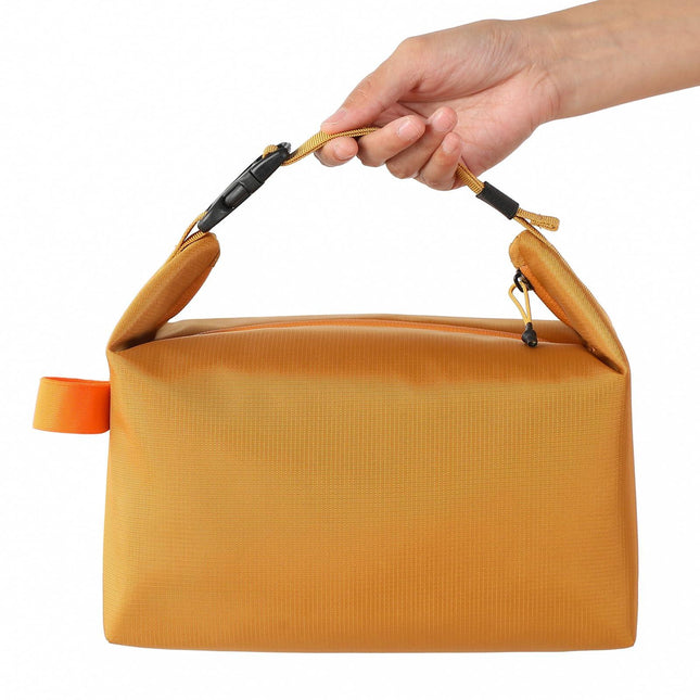 Foldable Lunch Bag – Reusable Insulated Cooler Tote with Waterproof Zipper, Leak-Proof Design, Lightweight & Compact, Ideal for Work, School, Picnic, Travel (Yellow).