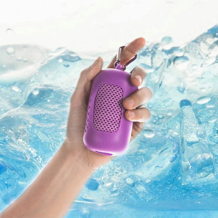 Instant Cooling Towel – Quick-Dry Sport Towel with EVA Storage Case & Carabiner Clip, Ideal for Gym, Outdoor, Travel Swimming(Purple).