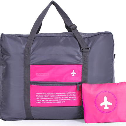 Compact Foldable Travel Duffel Bag – Lightweight Carry-On for Weekend Trips, Overnight & Gym Use (Pink) | Other Colors Available In-Store.