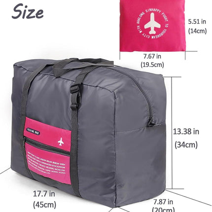 Compact Foldable Travel Duffel Bag – Lightweight Carry-On for Weekend Trips, Overnight & Gym Use (Pink) | Other Colors Available In-Store.