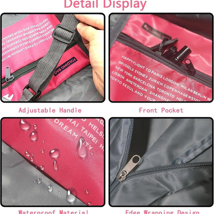 Compact Foldable Travel Duffel Bag – Lightweight Carry-On for Weekend Trips, Overnight & Gym Use (Pink) | Other Colors Available In-Store.