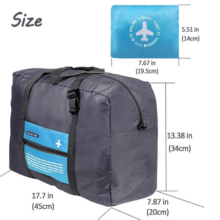 Compact Foldable Travel Duffel Bag – Lightweight Carry-On for Weekend Trips, Overnight & Gym Use (Blue) | Other Colors Available In-Store.