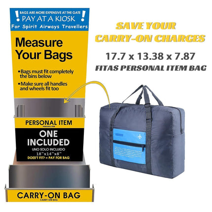 Compact Foldable Travel Duffel Bag – Lightweight Carry-On for Weekend Trips, Overnight & Gym Use (Blue) | Other Colors Available In-Store.