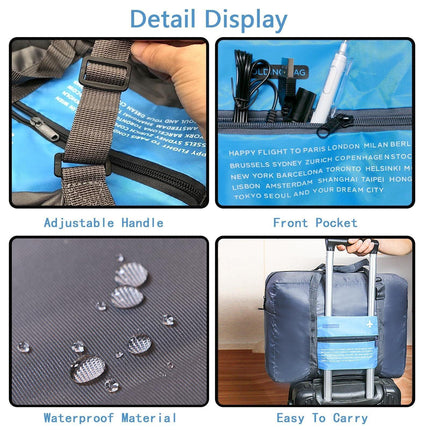Compact Foldable Travel Duffel Bag – Lightweight Carry-On for Weekend Trips, Overnight & Gym Use (Blue) | Other Colors Available In-Store.