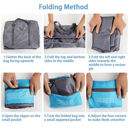 Compact Foldable Travel Duffel Bag – Lightweight Carry-On for Weekend Trips, Overnight & Gym Use (Blue) | Other Colors Available In-Store.