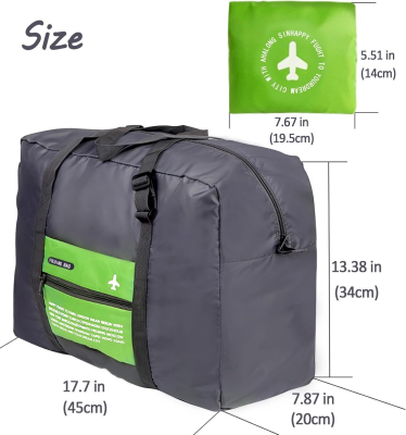4-Pack Foldable Travel Duffel Bag Set – Compact Carry-On Luggage in Pink, Blue, Green & Orange | Perfect for Family Trips, Gifts & Organized Travel.