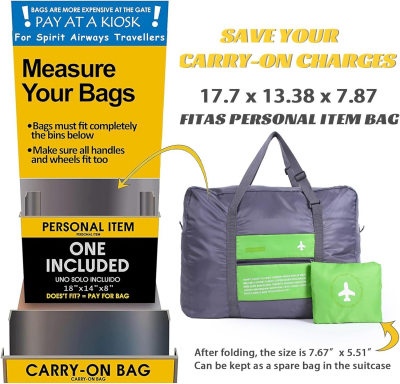 4-Pack Foldable Travel Duffel Bag Set – Compact Carry-On Luggage in Pink, Blue, Green & Orange | Perfect for Family Trips, Gifts & Organized Travel.