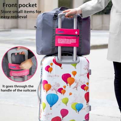 4-Pack Foldable Travel Duffel Bag Set – Compact Carry-On Luggage in Pink, Blue, Green & Orange | Perfect for Family Trips, Gifts & Organized Travel.