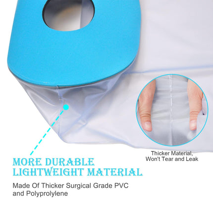 Lower Leg Waterproof Shower Sleeve for Kids – Reusable Cast Protector for Calf, Ankle & Foot During Bathing or Water Activities (Blue).