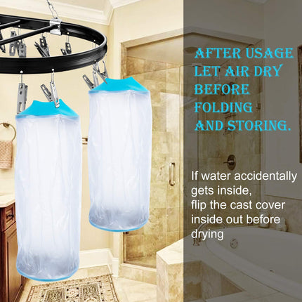Elbow Waterproof Shower Sleeve for Adults – Reusable Cast Protector for Arm, Forearm & Elbow During Bathing or Water Activities (Blue).