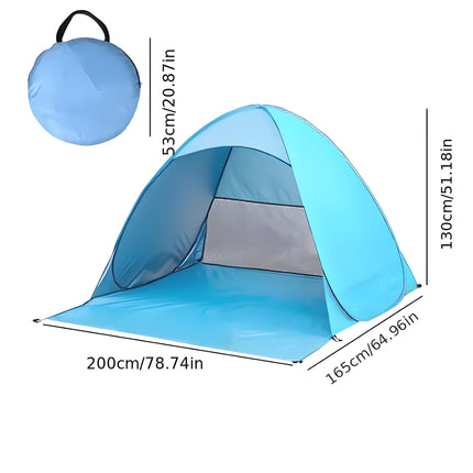 Pop Up Beach Tent: 3-4 Person UPF 50+ Sun Shelter with Carry Bag – Quick-Setup Shade for Beach/Camping(XL).