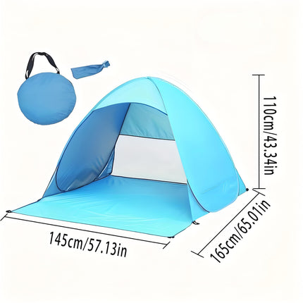 Pop Up Beach Tent: 3-4 Person UPF 50+ Sun Shelter with Carry Bag – Quick-Setup Shade for Beach/Camping(XL).