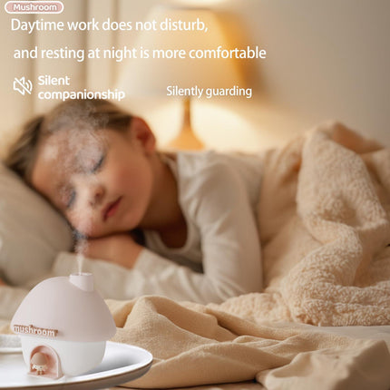 Mushroom Humidifier with Sunset Light — Pink.