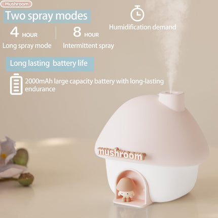 Mushroom Humidifier with Sunset Light — Pink.