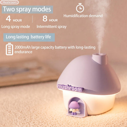 Mushroom Humidifier with Sunset Light — Purple.