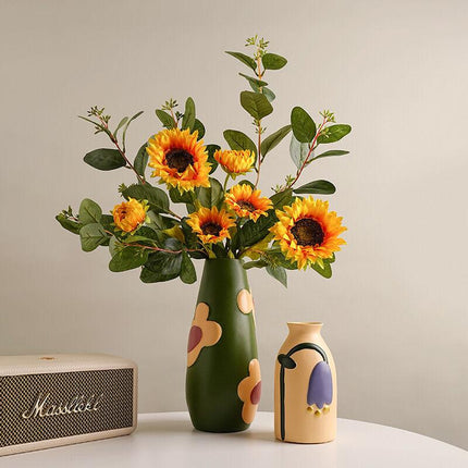 Morandi Painted Ceramic Vase Set (3-Piece) – Modern Home Decor for Flowers | Other Luxury Styles Available in Store.