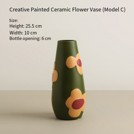 Morandi Painted Ceramic Vase Set (3-Piece) – Modern Home Decor for Flowers | Other Luxury Styles Available in Store.