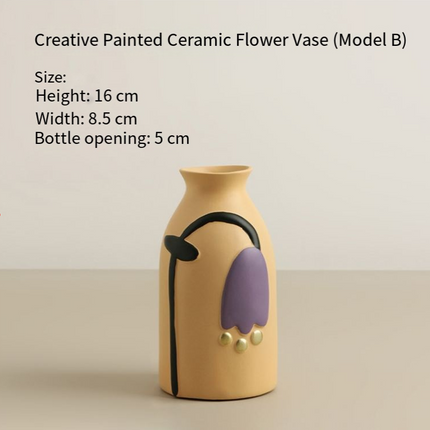Morandi Painted Ceramic Vase Set (3-Piece) – Modern Home Decor for Flowers | Other Luxury Styles Available in Store.