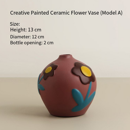 Morandi Painted Ceramic Vase Set (3-Piece) – Modern Home Decor for Flowers | Other Luxury Styles Available in Store.