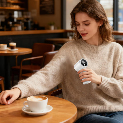 Fabric Shaver with 6 Stainless Steel Blades – USB Rechargeable Lint Remover for Sweaters, Blankets, Carpets & Furniture (White).