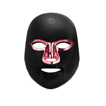 7-Color Facial Light Mask for Home Skincare – Rechargeable LED Beauty Device with 270 LEDs, One-Touch Control & Auto-Timer (Black with Rose Gold Trim)   | Other Colors Available in Store.