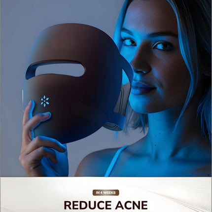 High-Performance 3D LED Beauty Mask – 4 Light Modes, 328 LEDs, Wireless Operation, Adjustable Timer, Lightweight & Flexible Fit – Reveal Radiant Skin (Brown).