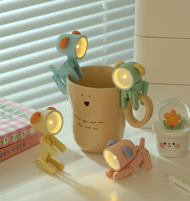 Bendable Animal Night Light 3-Pack – Mini LED Desk Lamp with Warm White Glow | Choose Your Color | Posable Joints for Kids, Students, Bedside & Gifts（white）| Please choose 3 items to complete your purchase.