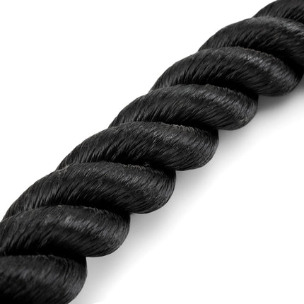 Heavy-Duty Dual-Handle Triceps Rope for Cable Machine – Braided Nylon Fitness Attachment with Rubber Ends (Black).