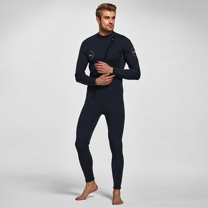Men's 3mm Full Wetsuit for Surfing Diving & Cold Water Swimming – Front-Zip Neoprene Suit with UV Protection and Flexible Fit(Black,XXXL)  | Other Colors Available in Store.